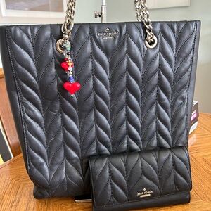Kate Spade Black Quilted Leather Bag